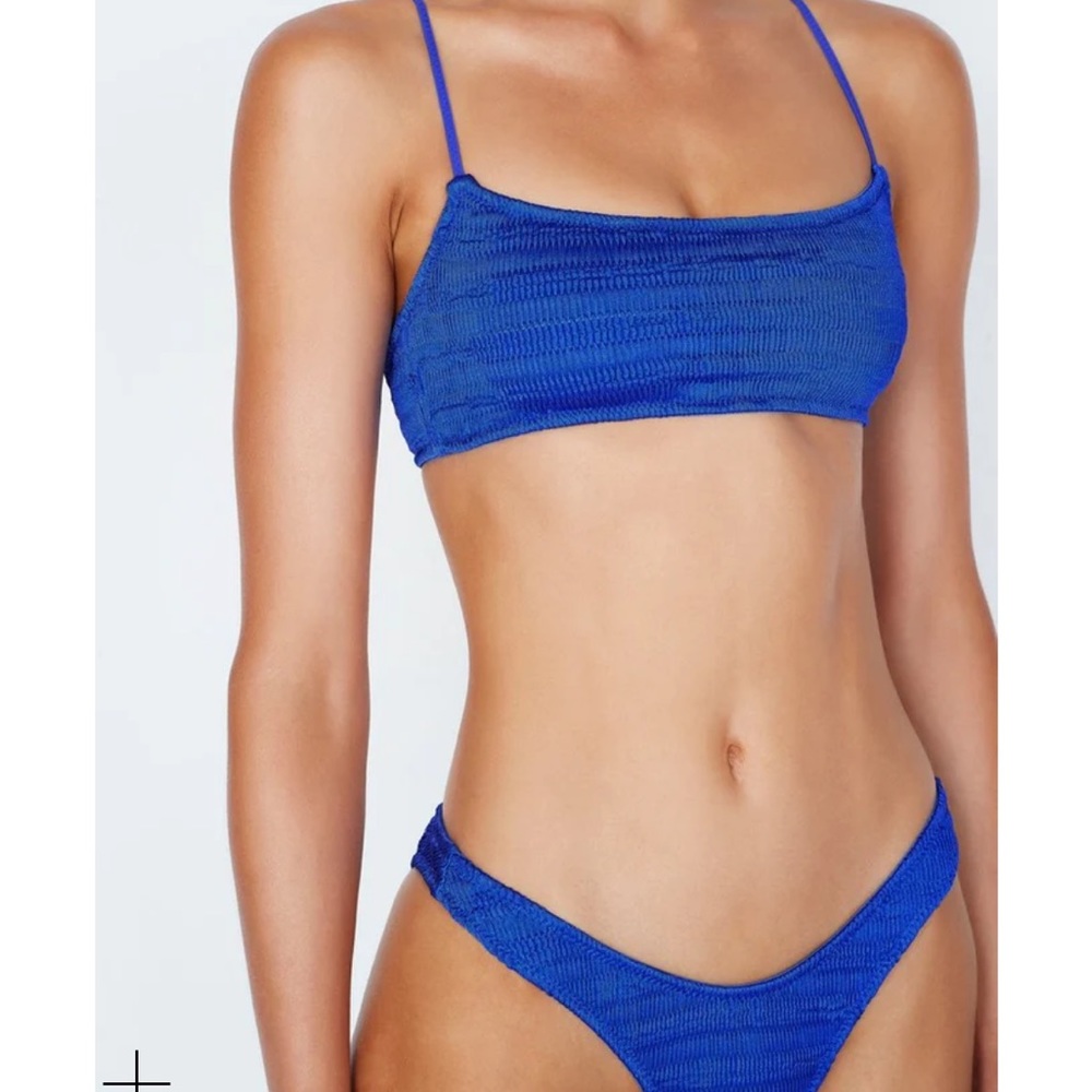 Blue Triangl Mica blue bikini bottoms